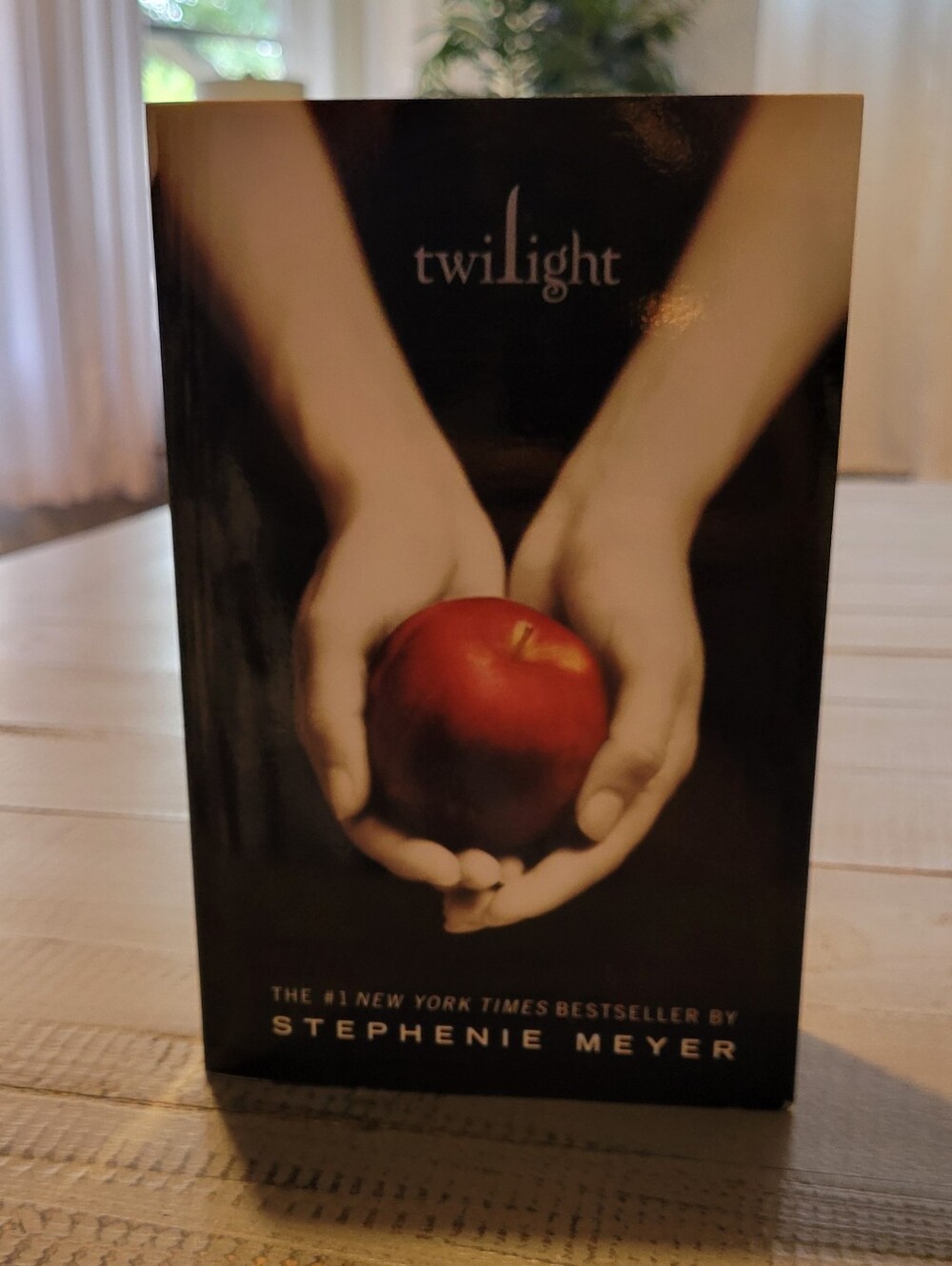 Twilight Book Cover Art Poster - Black with Red Apple